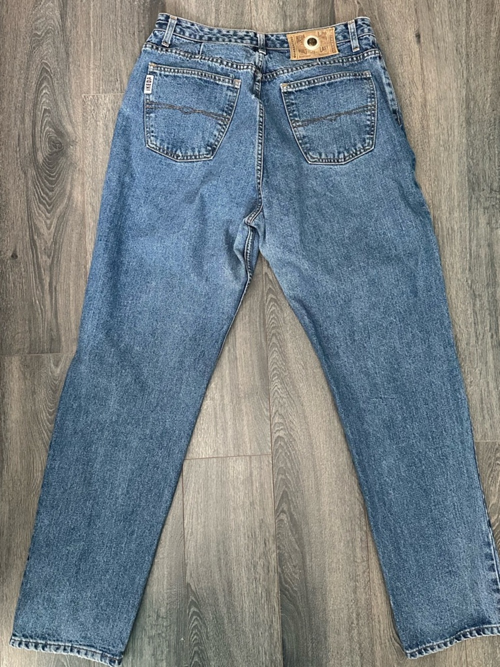 Vintage Ikeda High Waist 90s Mom Jeans Womens Blue Canadian Denim Retro Straight - Picture 5 of 12